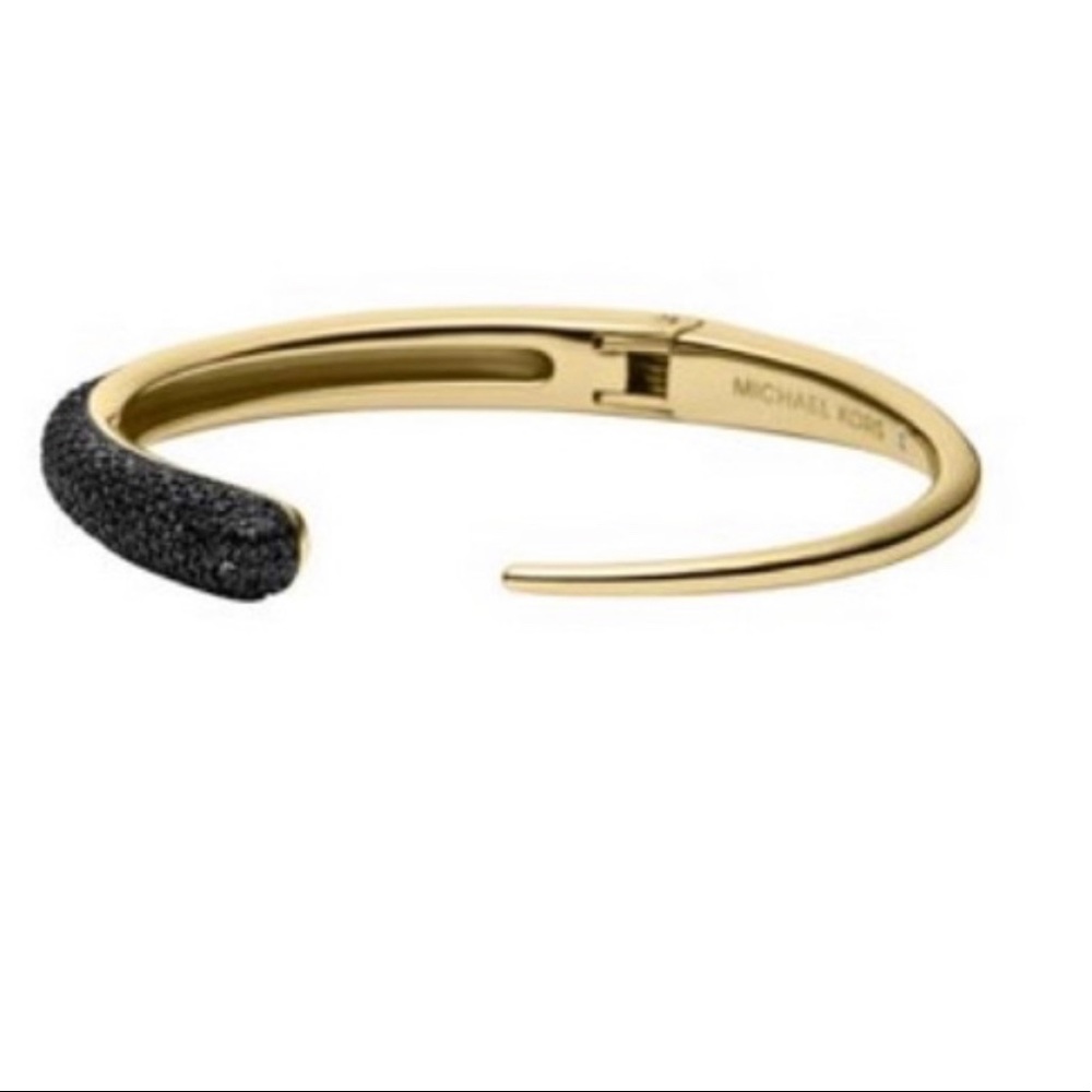 Michael Kors Black Pave’ Gold-Tone Bracelet